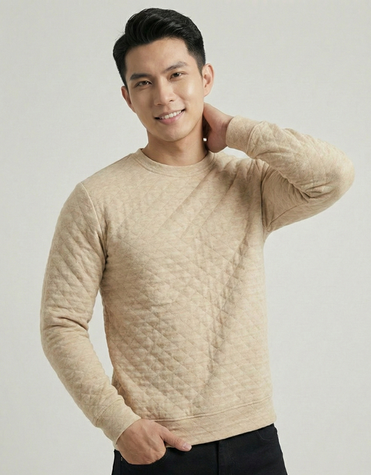 QUILTED FABRIC SWEAT SHIRT