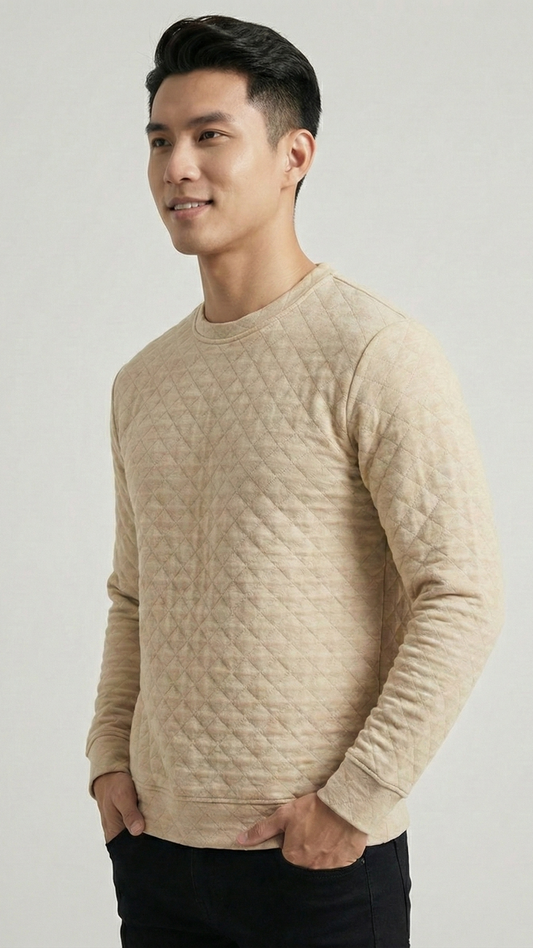 QUILTED FABRIC SWEAT SHIRT