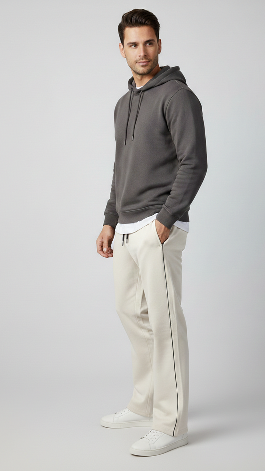 TERRY VERTICAL PIPING TROUSER