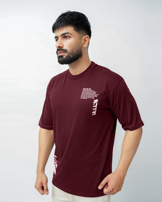 Classic high density Graphic Maroon T-shirt