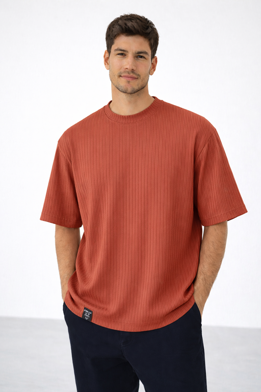 OVERSIZED TEXTURED T SHIRT