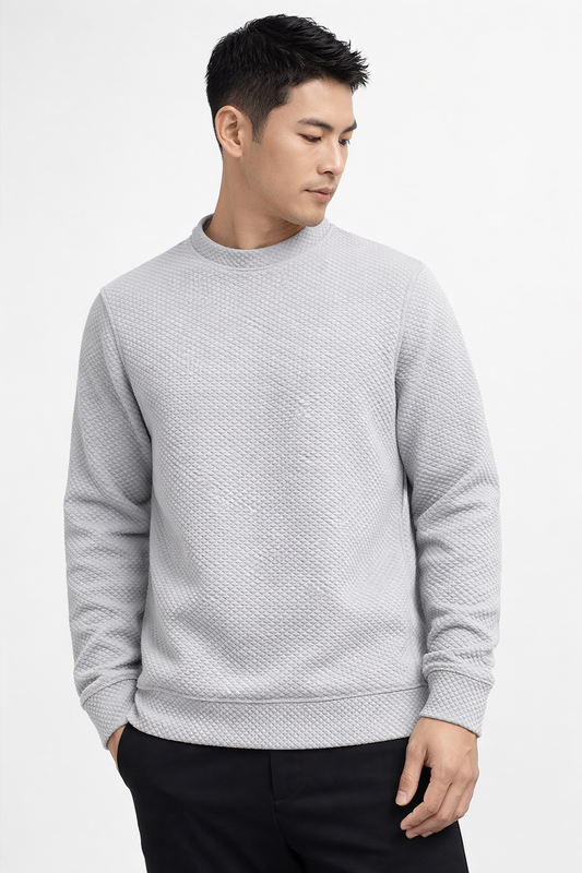 QUILTED SWEATSHIRT-GREY