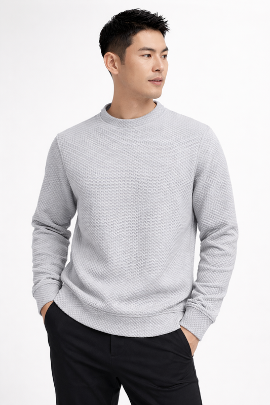 QUILTED SWEATSHIRT-GREY