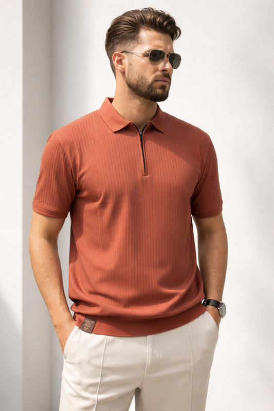 OLD MONEY ZIPPER POLO