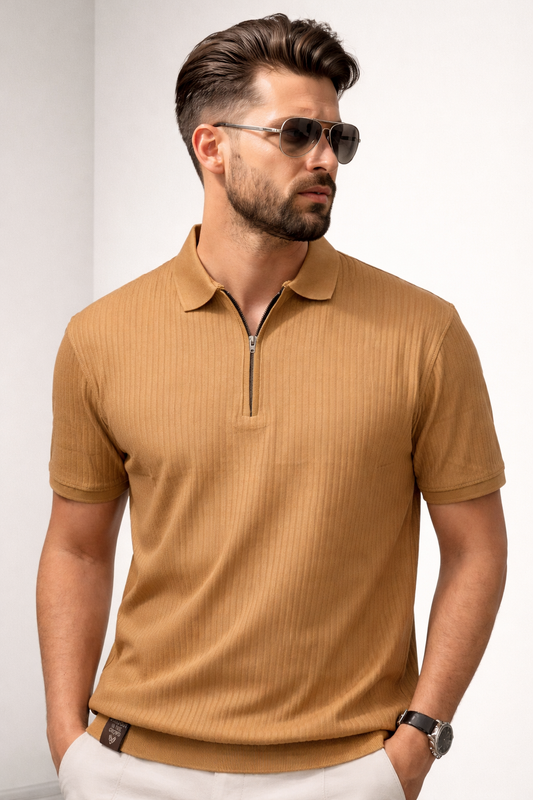 OLD MONEY ZIPPER POLO