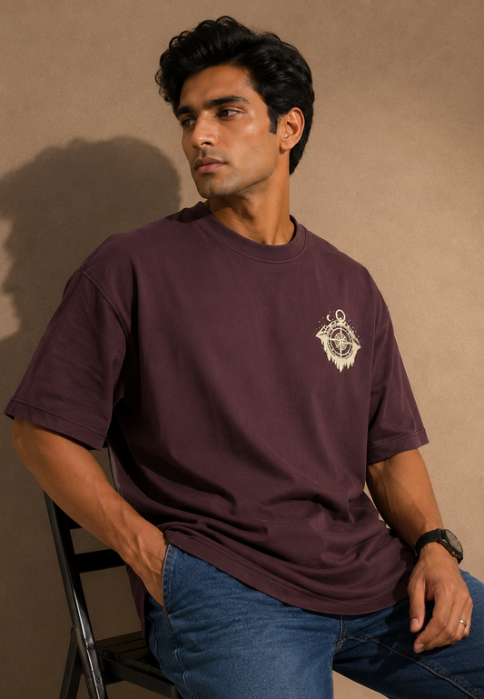 COMPASS GRAPHIC OVERSIZE T SHIRT
