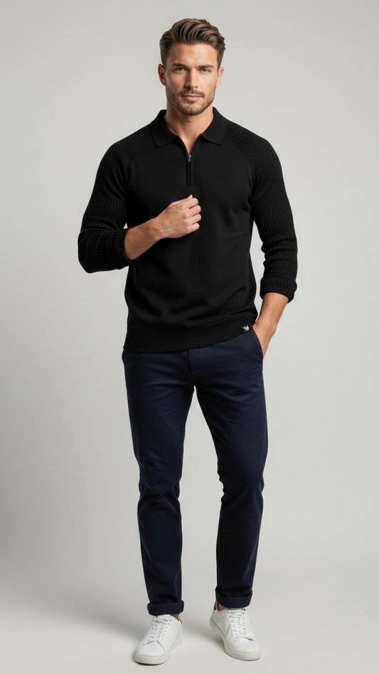 REGLAN ARM OLD MONEY TEXTURED POLO