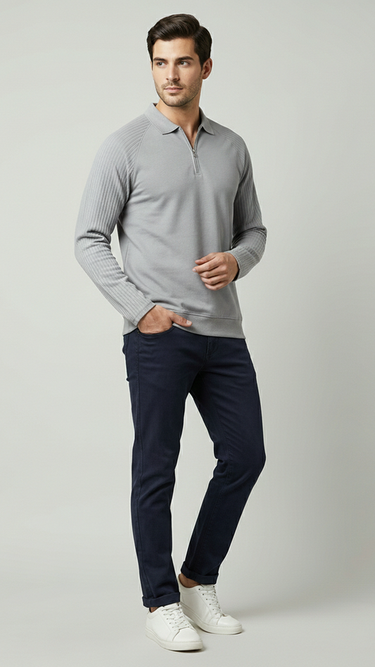 REGLAN ARM OLD MONEY TEXTURED POLO