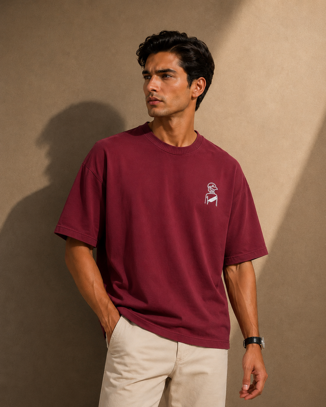 Freedom Aura maroon graphic tee front